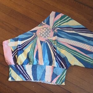 Fashion Nova Multicolor Striped Crop Top